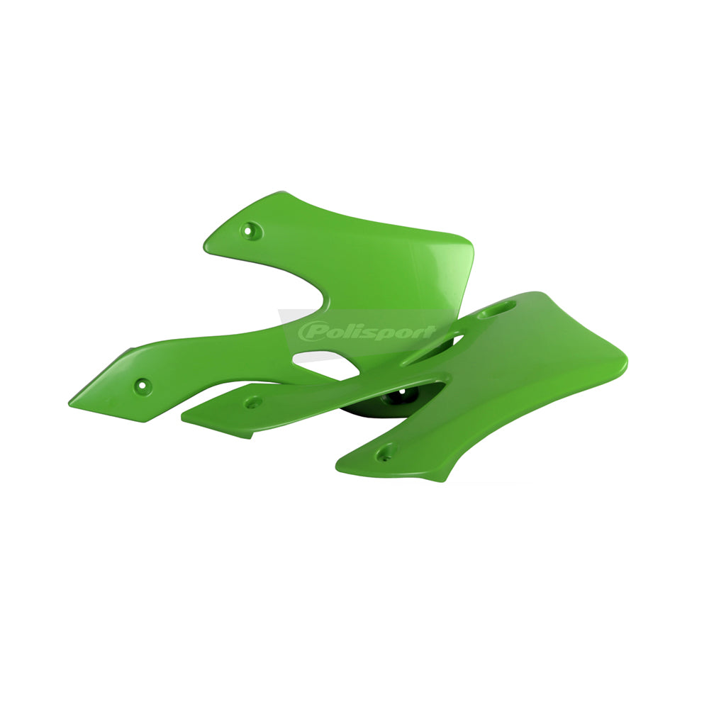 Polisport Rad Radiator Scoops Tank Panels For Kawasaki KX 125 OEM Color Green 1999-2002